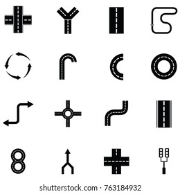road icon set