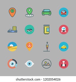 road icon set. vector set about desert, wind sign, visibility and jam icons set.