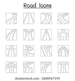 Road icon set vector illustration graphic design