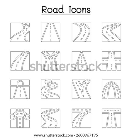 Road icon set vector illustration graphic design
