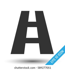 Road icon. Simple flat logo of road on white background. Vector illustration.