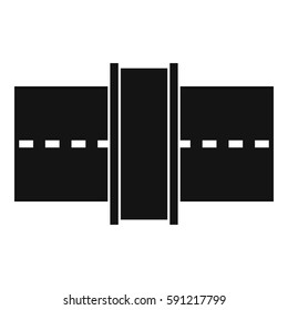 Road icon. Simple illustration of road vector icon for web