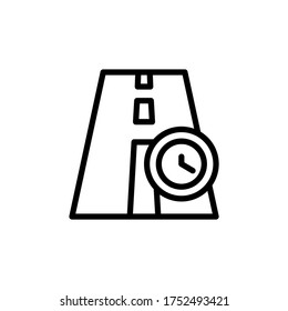 Road icon. Simple line, outline vector elements of navigation icons for ui and ux, website or mobile application