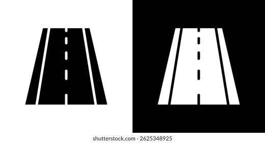 Road icon simple line vector. Symbol, logo.