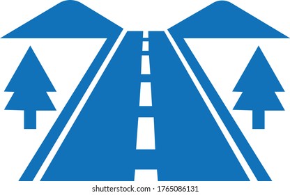 Road icon simple vector illustration