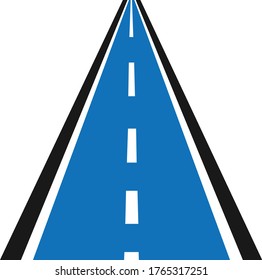Road icon, simple vector illustration
