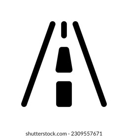 road icon solid style vector
