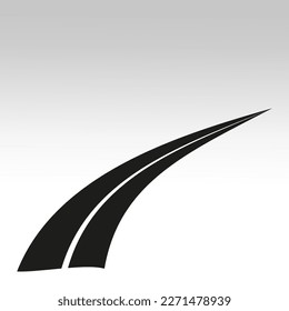 Road icon. Street art. Vector illustration.