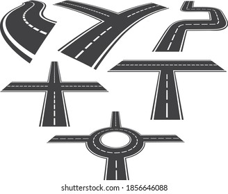 road icon. street icon set vector 
