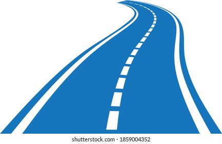 road icon. street icon vector (blue version)
