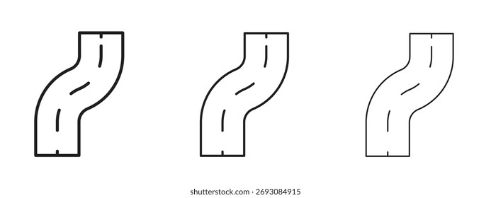 Símbolo de icono de carretera. Signo de estilo lineal para el concepto móvil