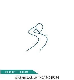 road icon symbol vector logo element
