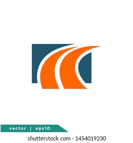 road icon symbol vector logo element