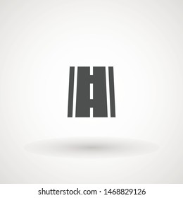road icon symbol vector logo element. Map, navigation, direction and travel