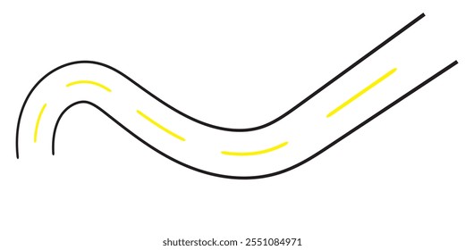 road icon symbol vector logo element. Map, navigation, direction and travel