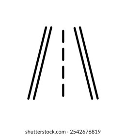 Icono de carretera Arte de línea delgada aislado