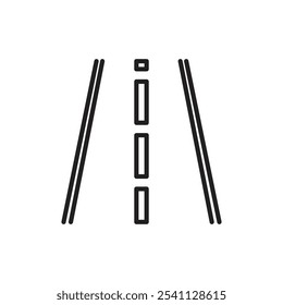 Icono de carretera Ilustración plana de línea delgada