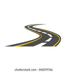 Road Icon Vector Stock Vector (Royalty Free) 342080579