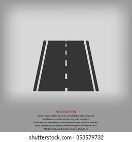 road icon, vector