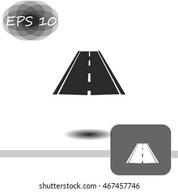 Road icon, vector