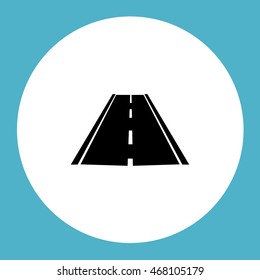 Road icon, vector