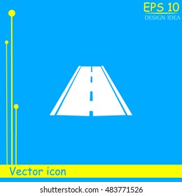 Road icon, vector
