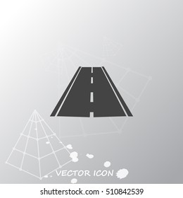 Road icon, vector