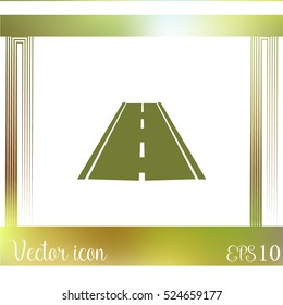 Road icon, vector