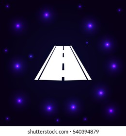 Road icon, vector
