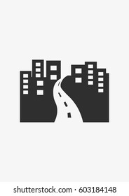 Road icon, Vector