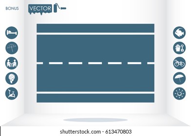 Road icon vector