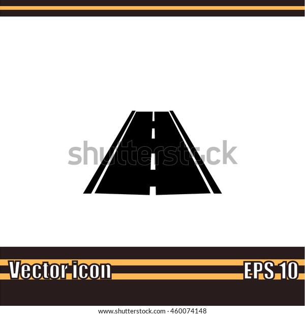 Road icon,\
vector