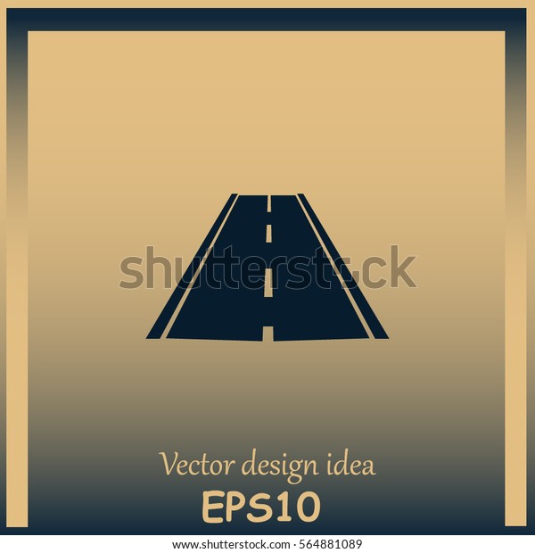 Road icon,\
vector