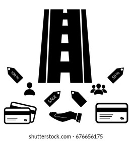 road icon, vector best flat icon EPS