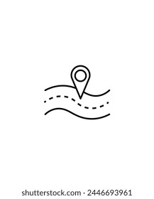 icono de carretera, icono de Vector de la mejor línea.