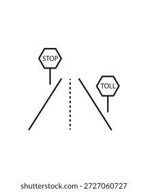 Icono de la carretera, el ícono de la mejor línea del Vector.