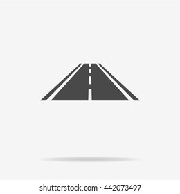 Road icon. Vector concept illustration for design.