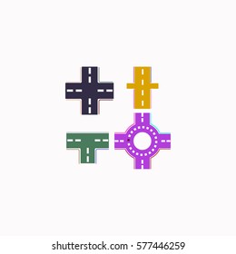Road  icon Vector design. Colored illustration.
