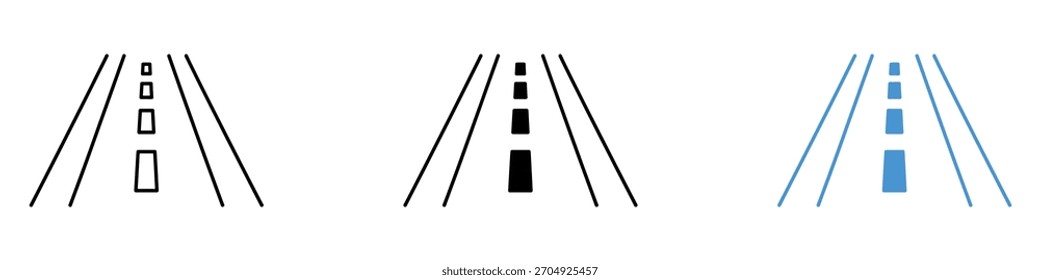 ícone de estrada vetor. direção, viagem, destinos símbolo. ilustração vetorial.