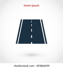 road icon, vector, flat design best vector icon