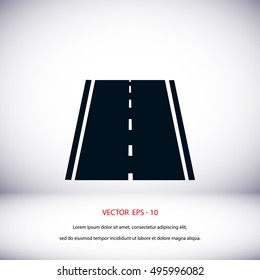 road icon, vector, flat design best vector icon