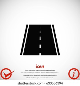 road icon, vector, flat design best vector icon