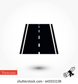 road icon, vector, flat design best vector icon