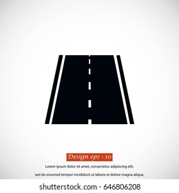 road icon, vector, flat design best vector icon