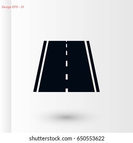 road icon, vector, flat design best vector icon