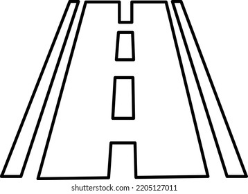 road Icon vector illustration on white background..eps
