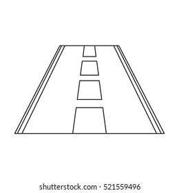 Road icon of vector illustration for web and mobile