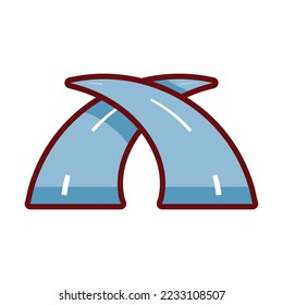 imagen vectorial de icono de carretera en fondo blanco