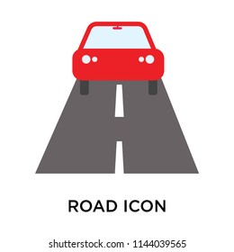 Road icon vector isolated on white background for your web and mobile app design, Road logo concept