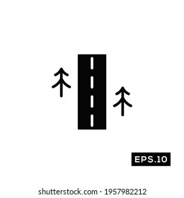 Road Icon Vector. Road Icon or logo symbol vector illustration
